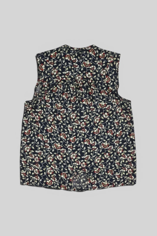 ISABEL MARANT Navy Floral Top Size 38