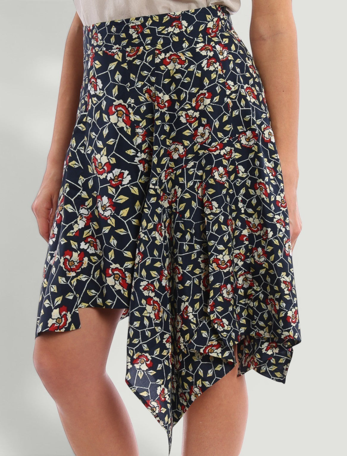 ISABEL MARANT Navy Floral Skirt Size 42