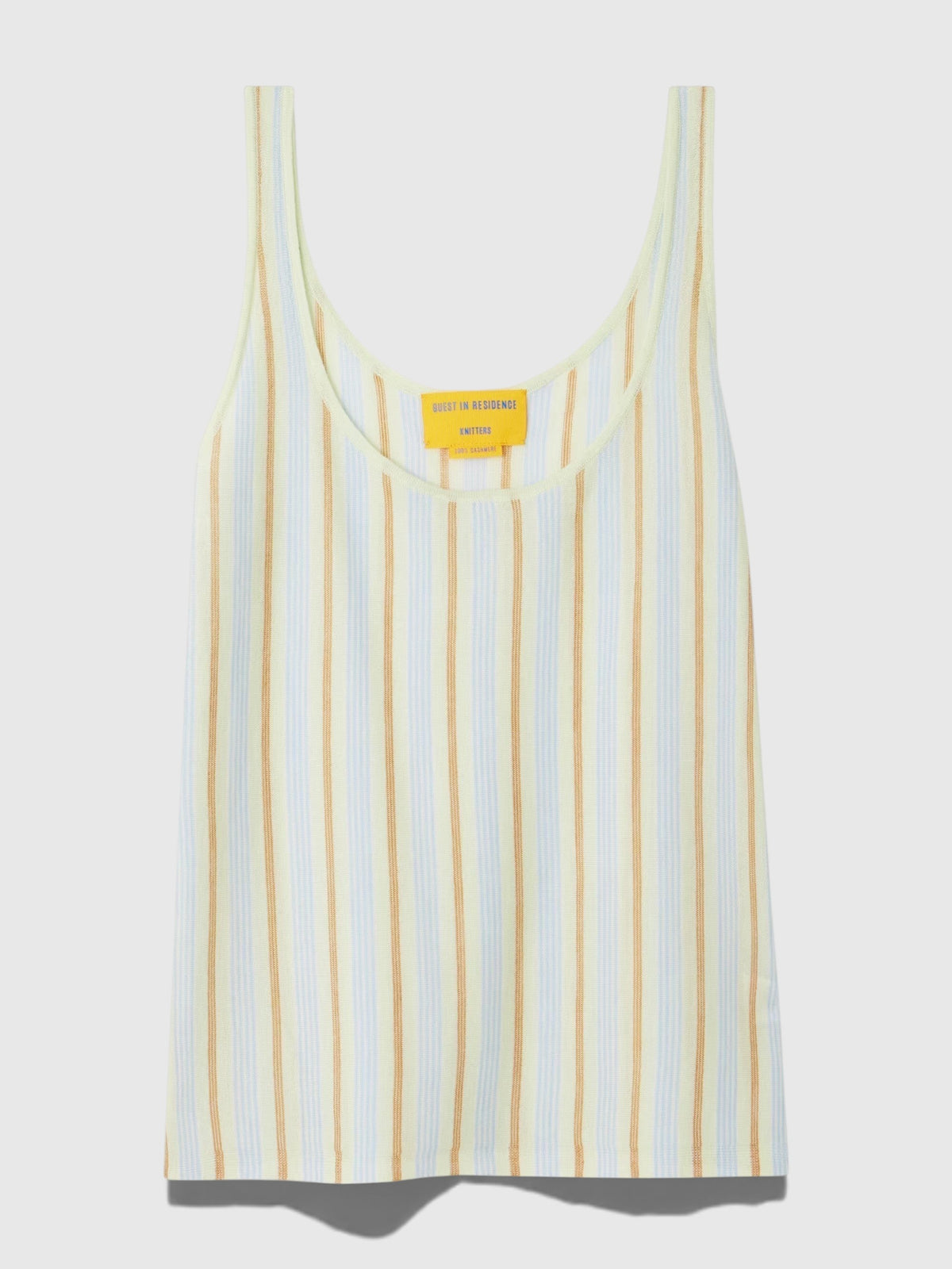 GUEST IN RESIDENCE Striped Cashmere Tank Size S