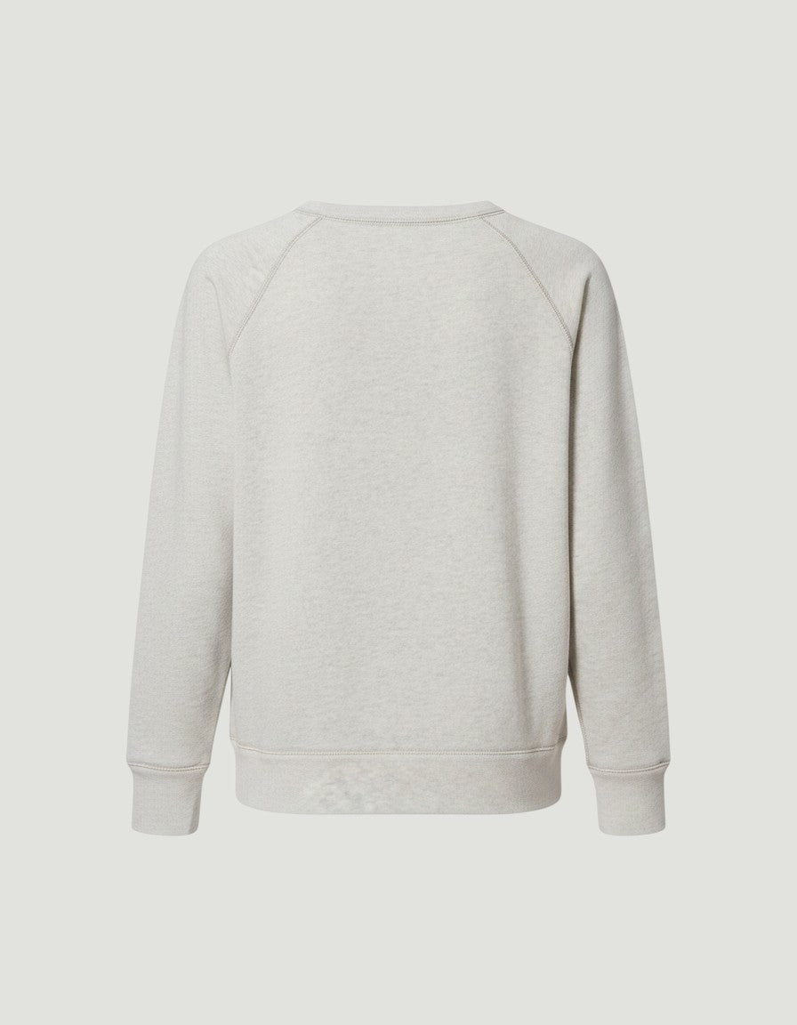 La Volta Isabel Marant gray cotton crew-neck sweatshirt with long sleeves and ribbed cuffs