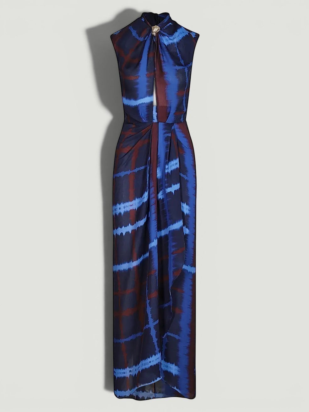 JOHANNA ORTIZ Cobalt Silk Maxi Dress Size M