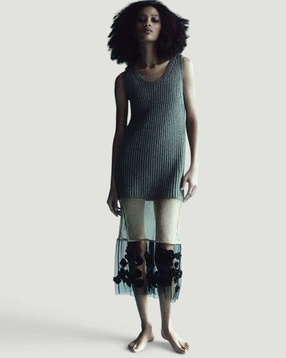 2022 Prada Embellished Knit Dress Size: S