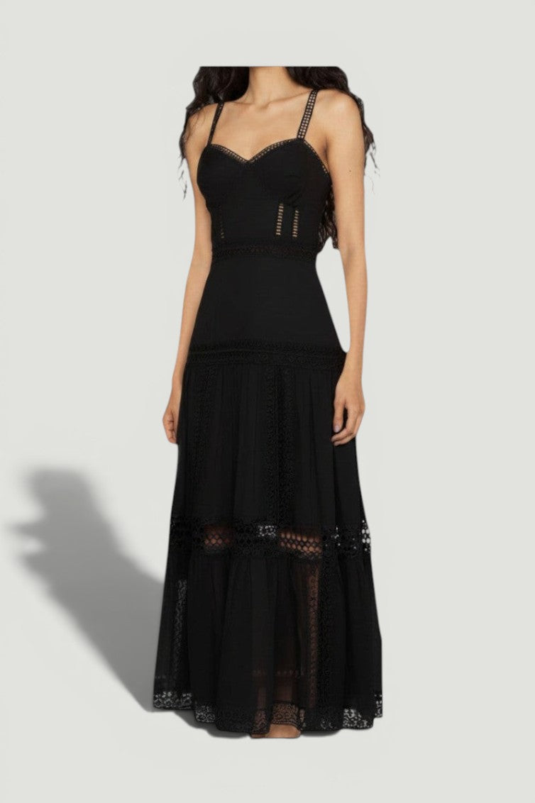 CHARO RUIZ Ibizia Lace Trim Maxi Dress Size M