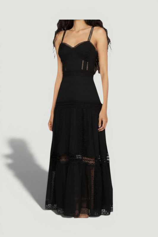 CHARO RUIZ Ibizia Lace Trim Maxi Dress Size M
