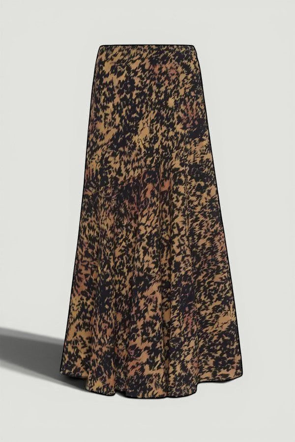 ULLA JOHNSON Leopard Print Midi Skirt Size M