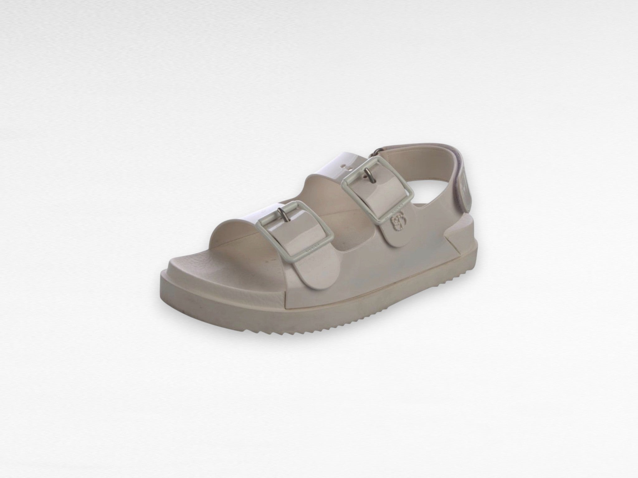 Gucci Rubber Double G Logo Sandals Size: 40