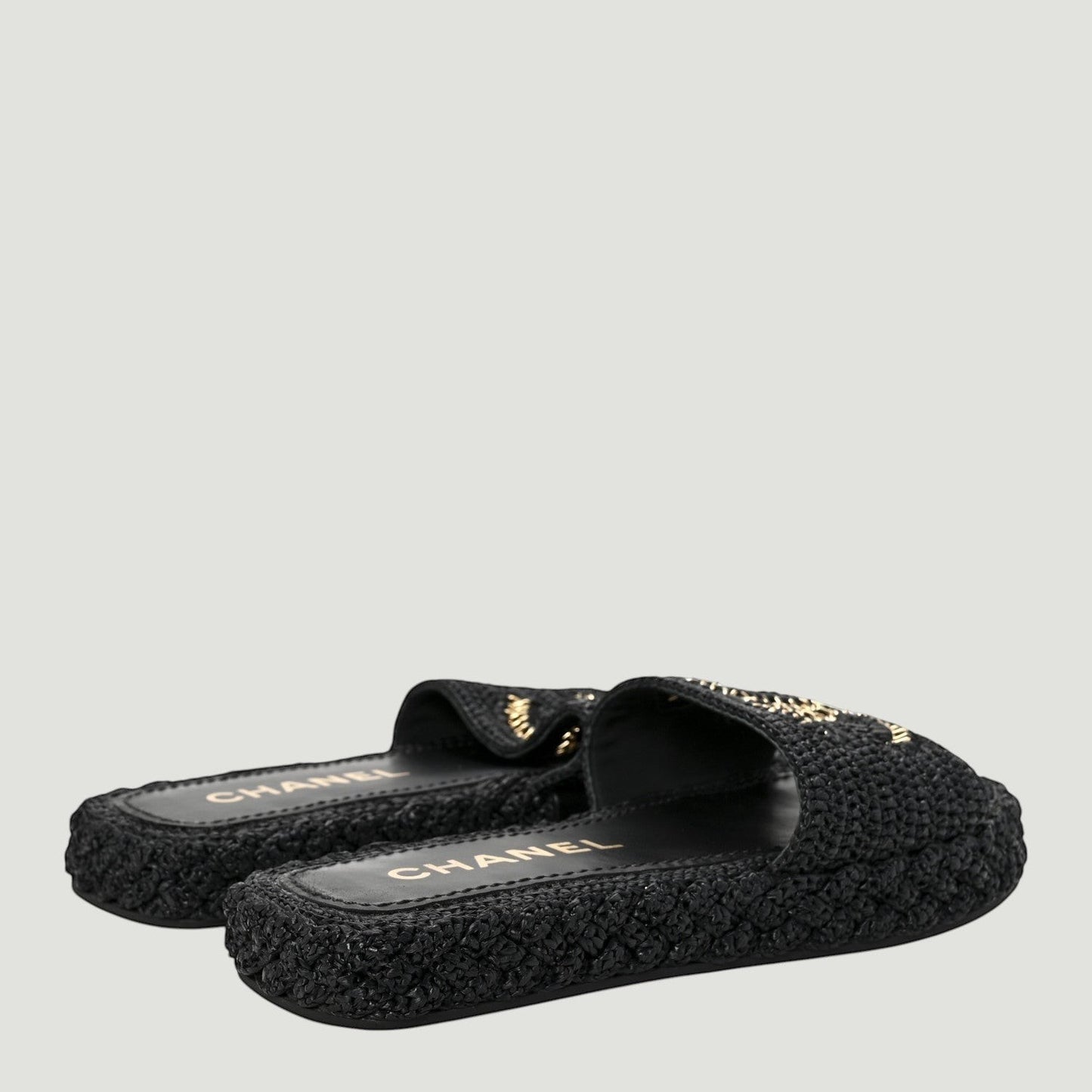 CHANEL *never worn* Black Slides Size: 36