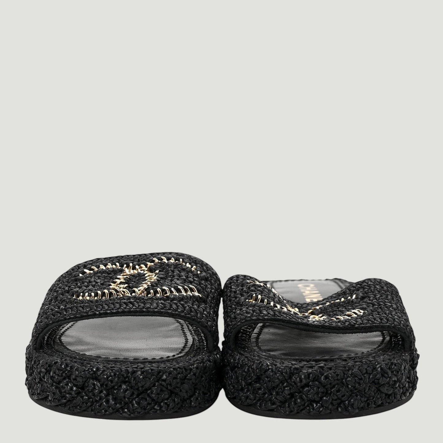 CHANEL *never worn* Black Slides Size: 36