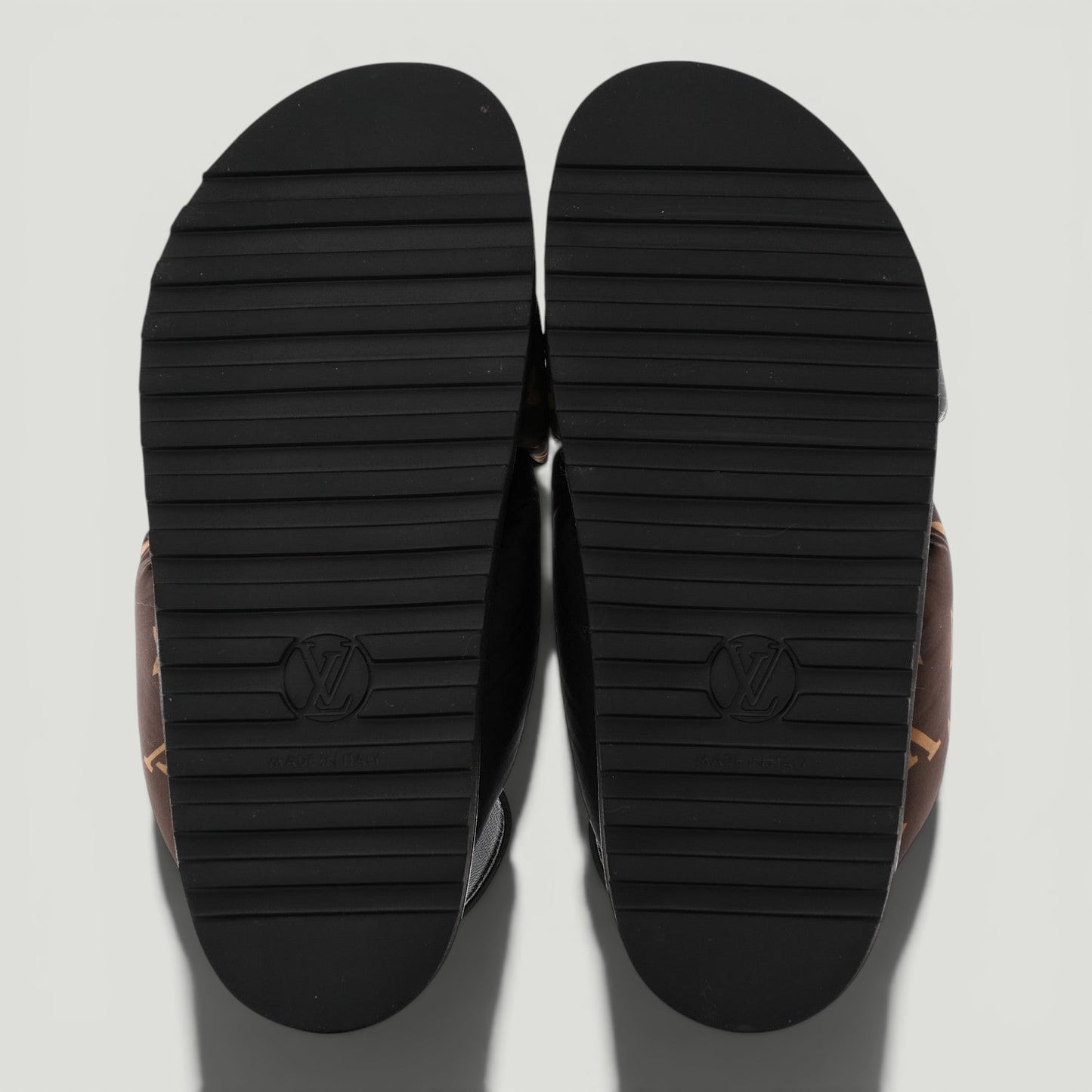 LOUIS VUITTON Monogram Paseo Sandals SIZE 37