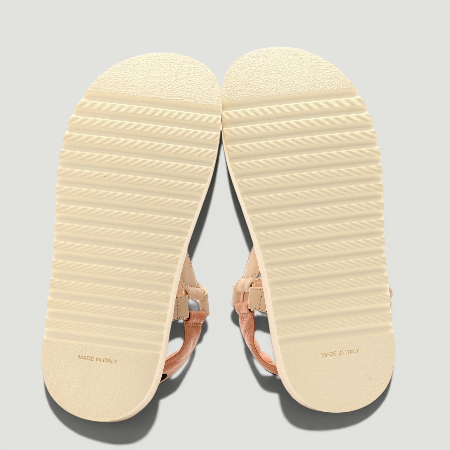 CHANEL Lambskin Logo Platform Sandals Size: 37