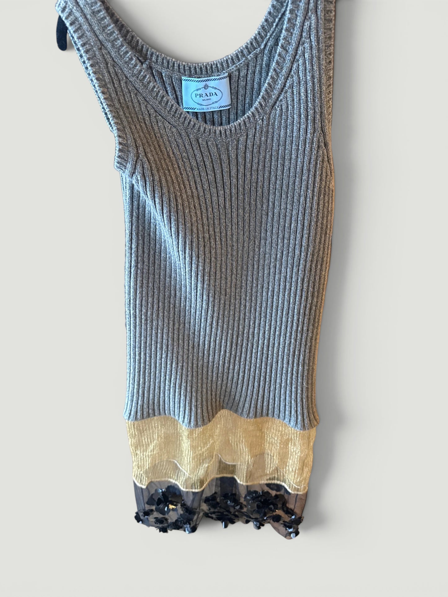 2022 Prada Embellished Knit Dress Size: S