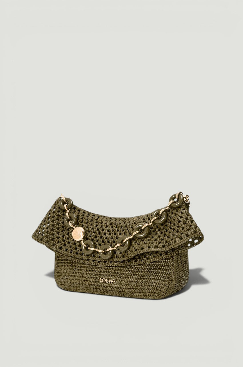 LOEWE Medium Ola Bag Raffia & Calfskin