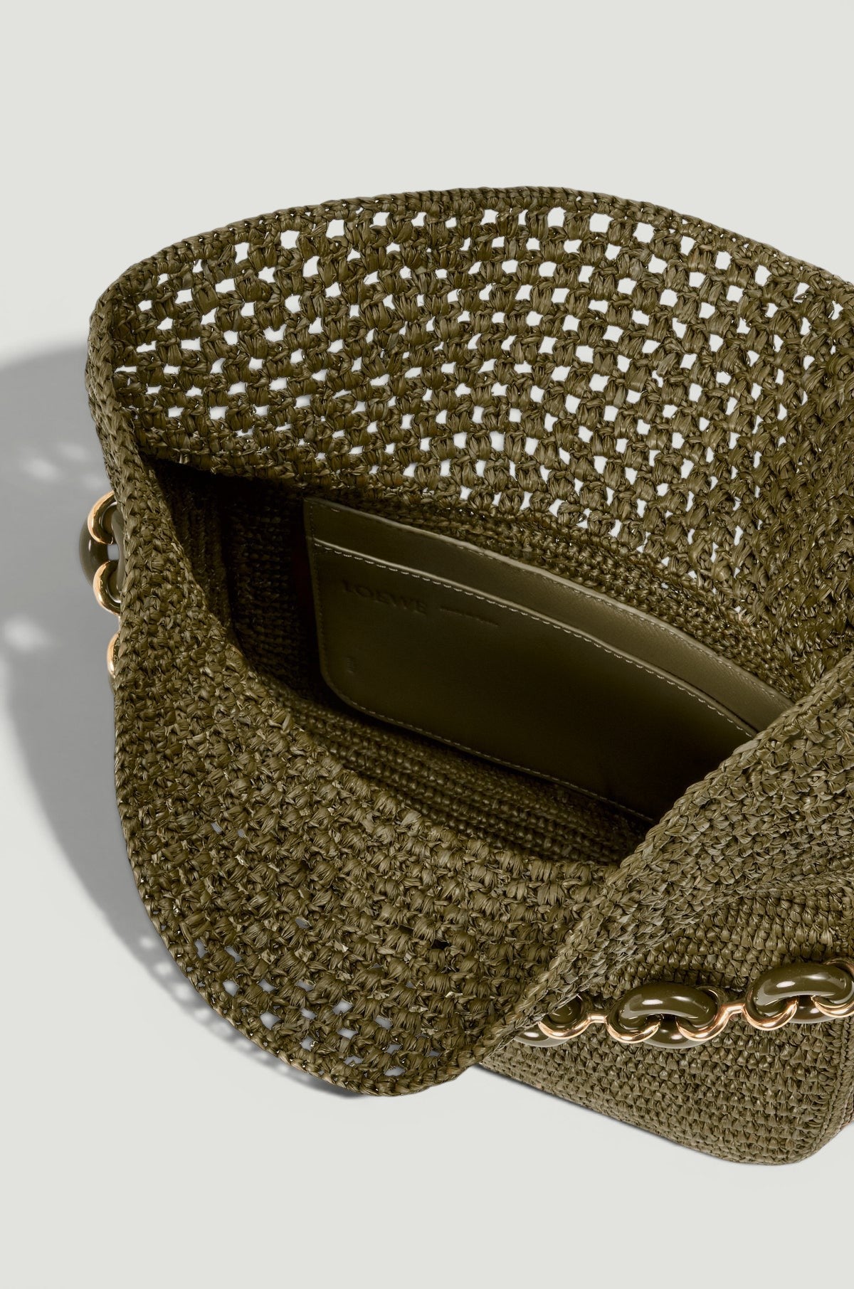 LOEWE Medium Ola Bag Raffia & Calfskin