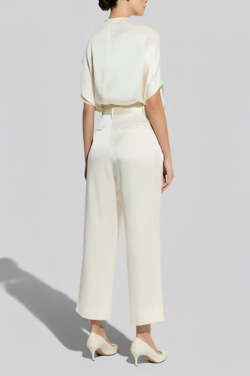 LA POINTE Satin Belted Pants Size M