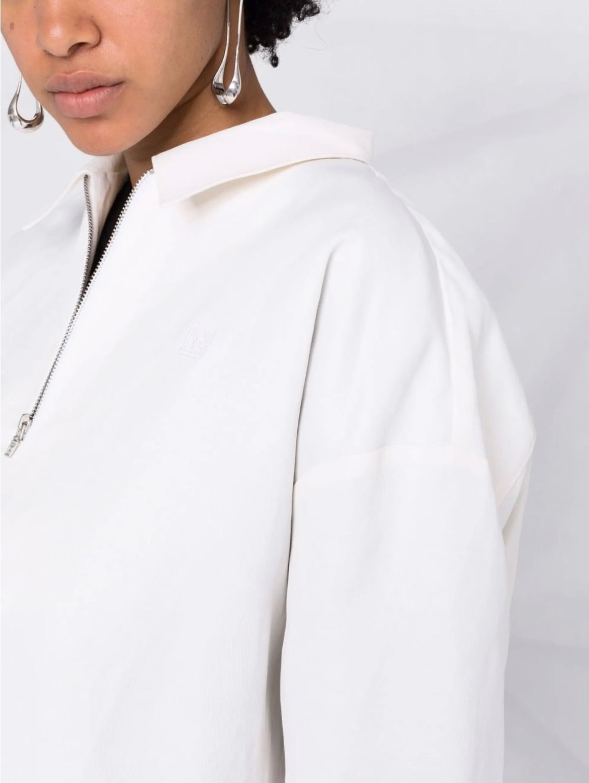 Toteme Linen Zip Pullover Size: M