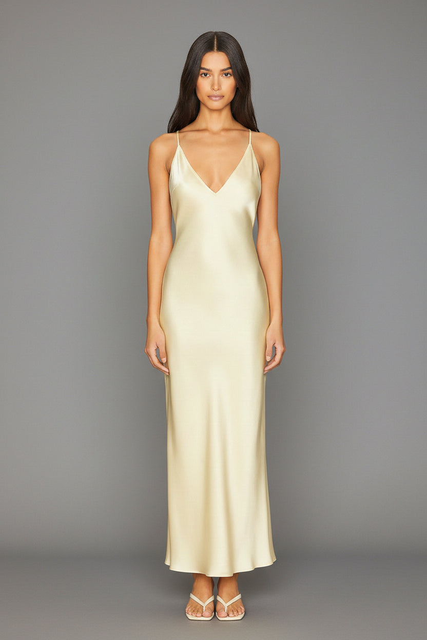 La Pointe Satin Slip Dress Size: M, US 8
