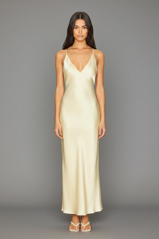 La Pointe Satin Slip Dress Size: M, US 8