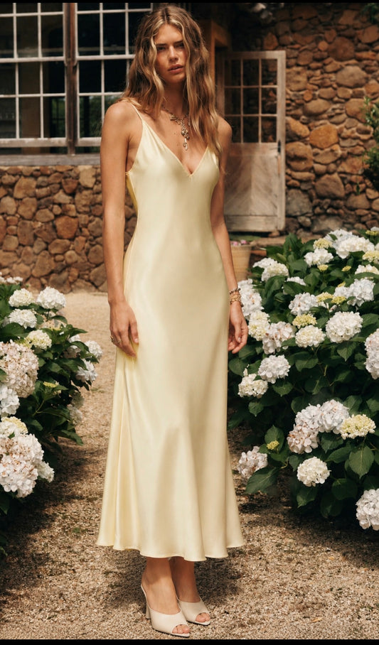 La Pointe Satin Slip Dress Size: M, US 8