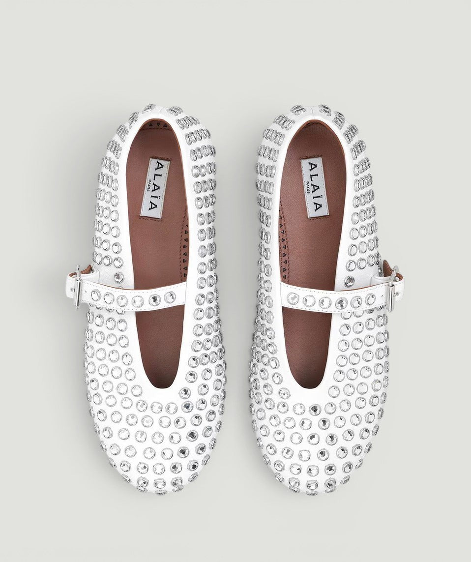 Alaïa Rhinestone Ballet Flat Size 40