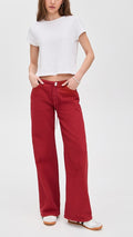 Still Here Red Jeans Size:XS