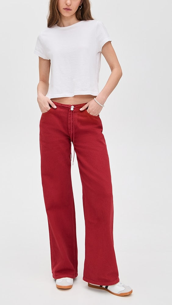Still Here Red Jeans Size:XS