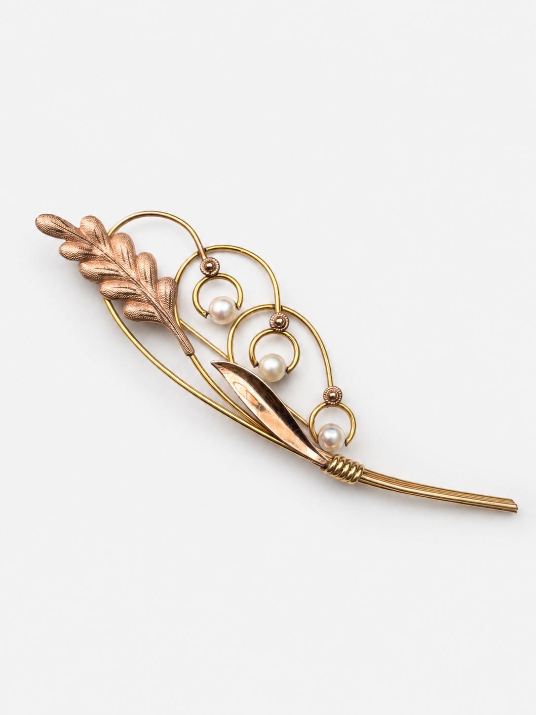 Vintage 12K Gold Filled Mid Century Brooch
