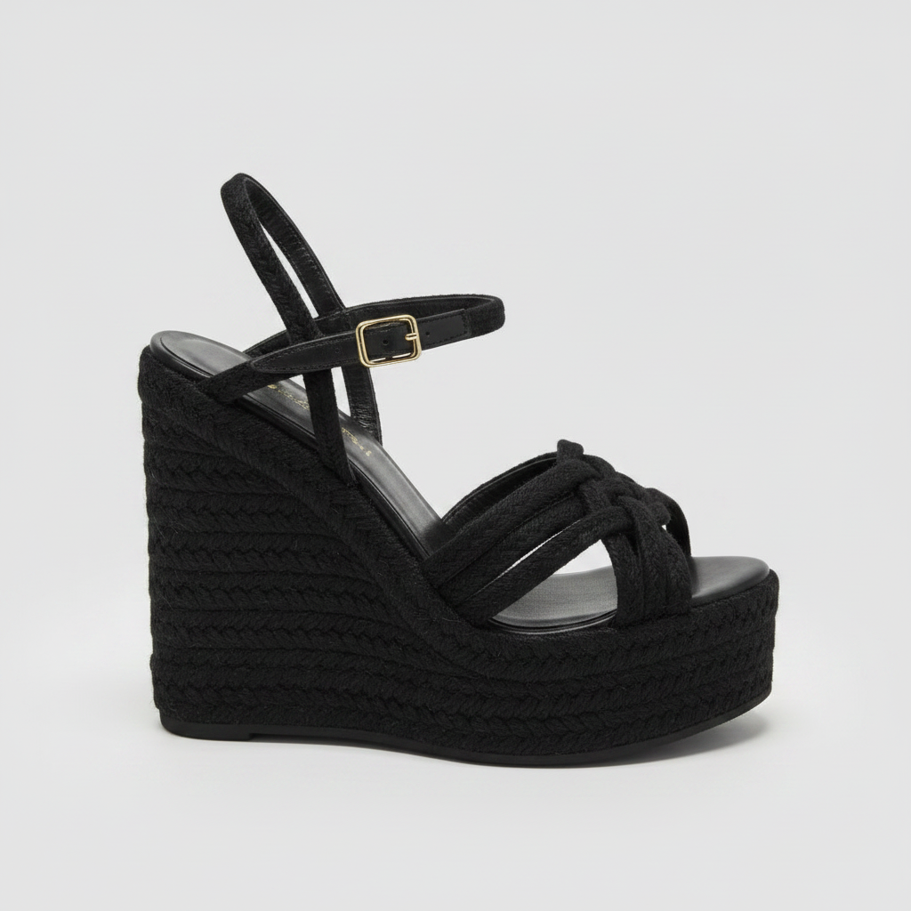 Saint Laurent Wedge Espadrille Size: 37