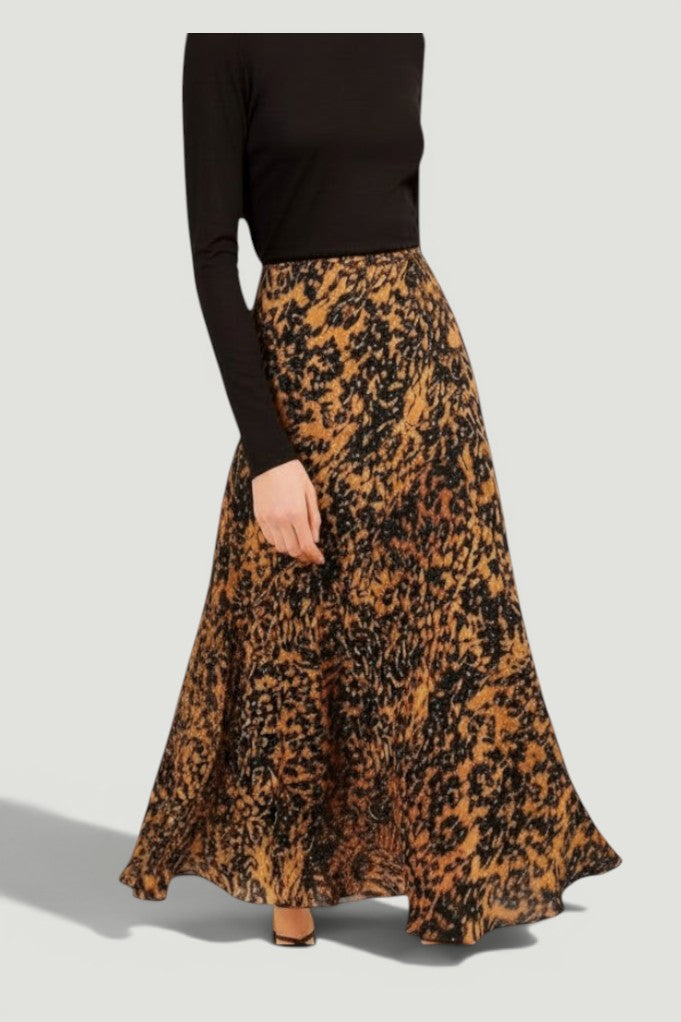 ULLA JOHNSON Leopard Print Midi Skirt Size M