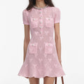 Self Portrait Bow Jacquard Dress SIZE MEDIUM
