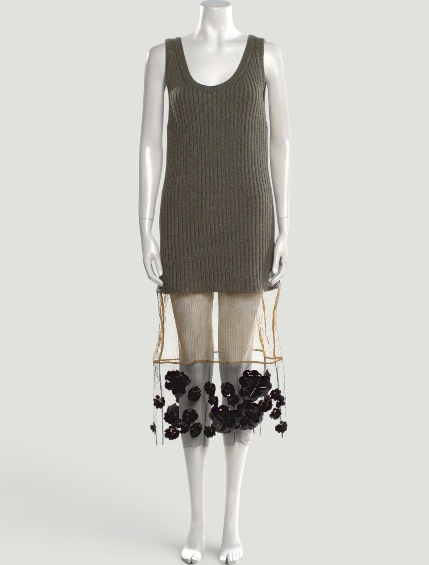 2022 Prada Embellished Knit Dress Size: S