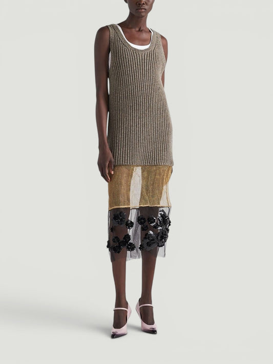2022 Prada Embellished Knit Dress Size: S