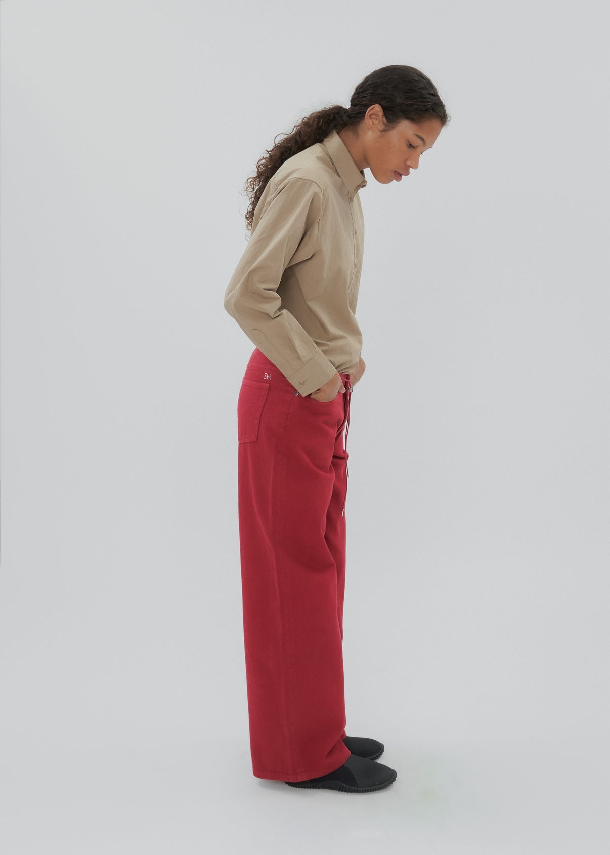 Still Here Red Jeans Size:XS