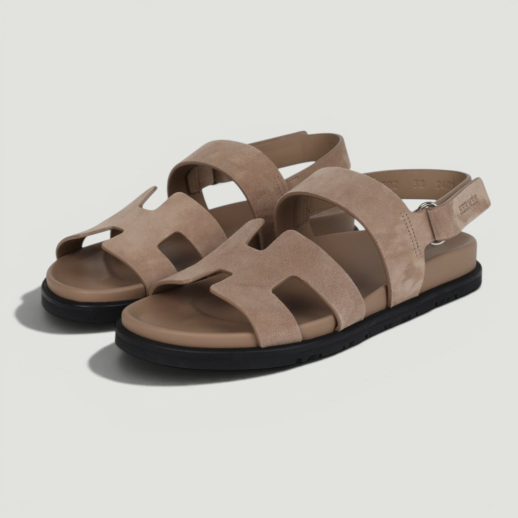 HERMES Suede Genius Sandals SIZE: 39.5