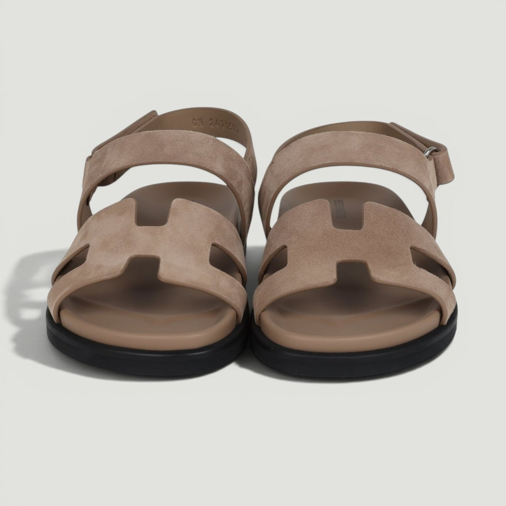 HERMES Suede Genius Sandals SIZE: 39.5