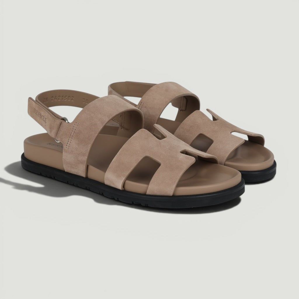 HERMES Suede Genius Sandals SIZE: 39.5