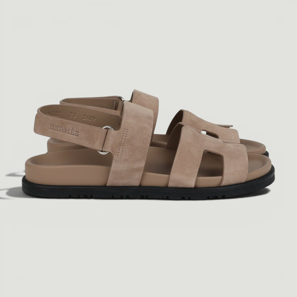 HERMES Suede Genius Sandals SIZE: 39.5