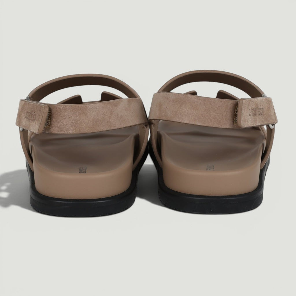 HERMES Suede Genius Sandals SIZE: 39.5