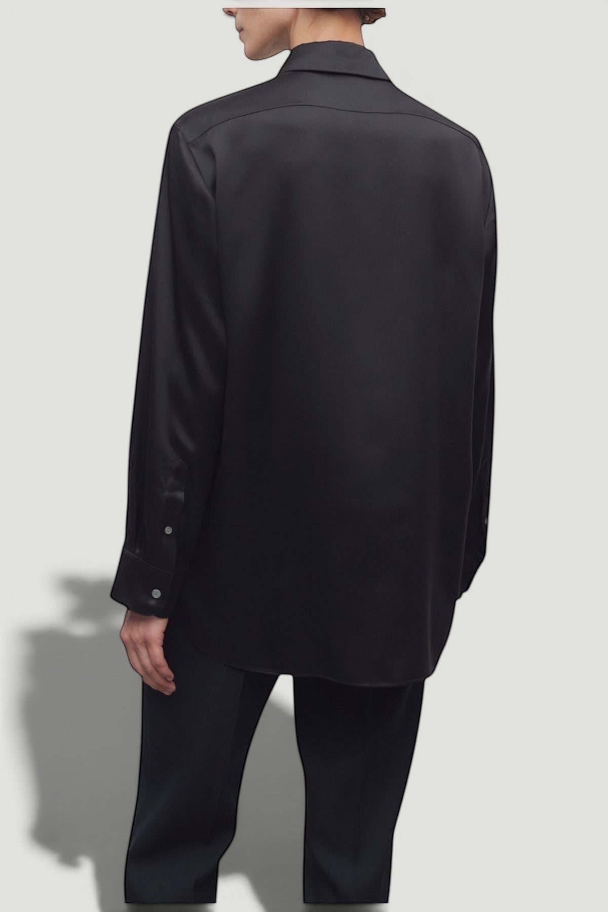THE ROW Black Silk Button Up Size M