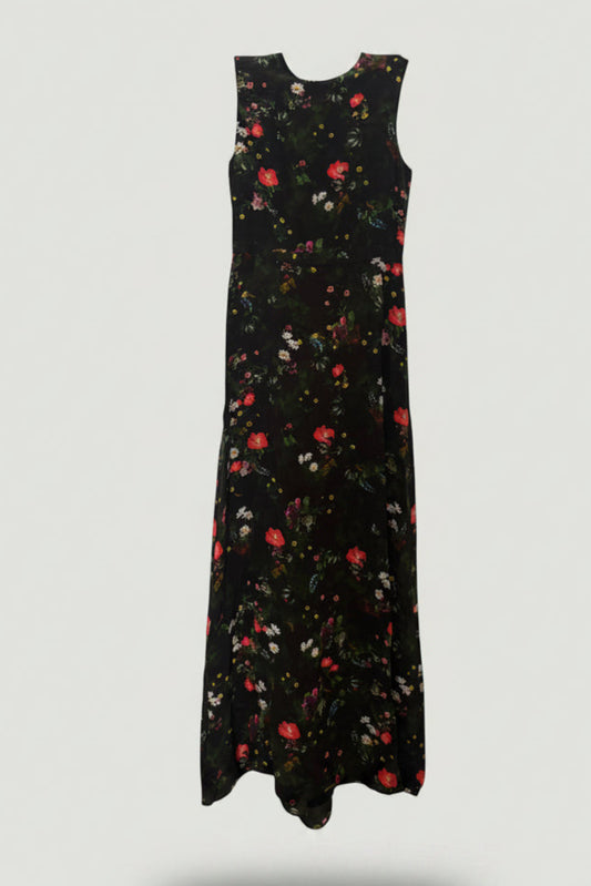 ERDEM Black Floral Gown Size M