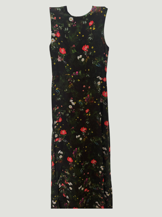 ERDEM Black Floral Gown Size M