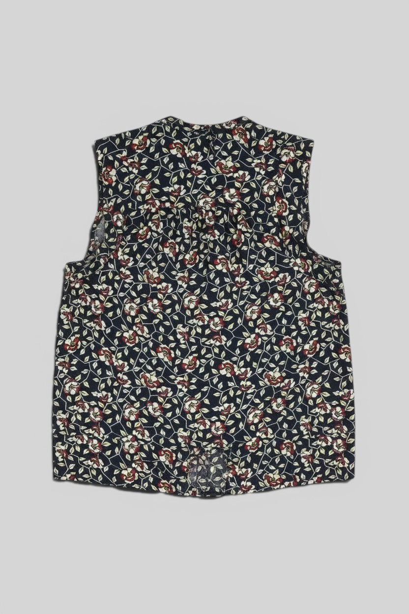 ISABEL MARANT Navy Floral Top Size 38