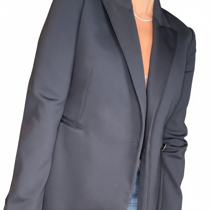 The Row Navy Wool Blazer SIZE SMALL