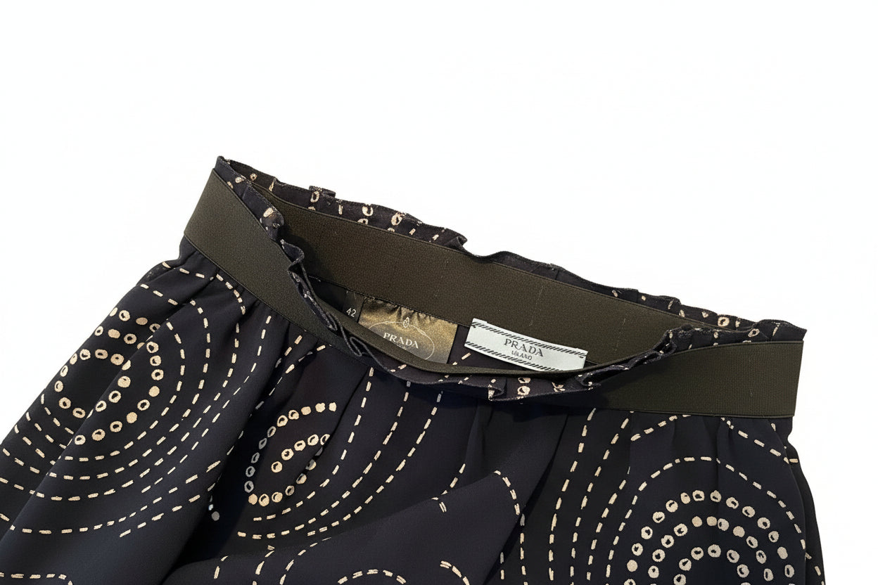 Prada Georgette Midi Skirt SIZE MEDIUM