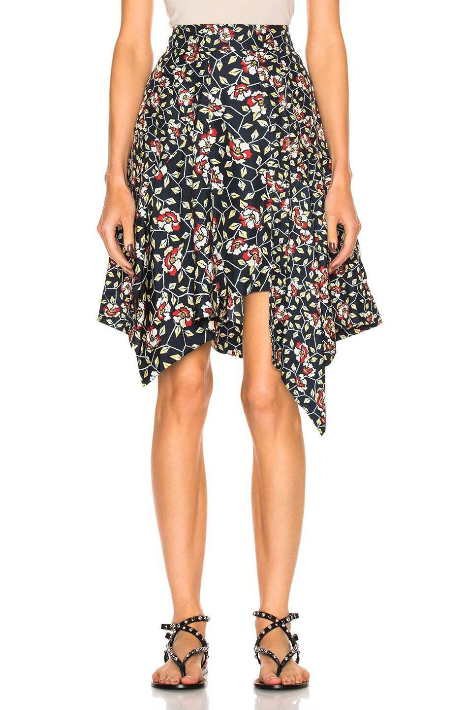 ISABEL MARANT Navy Floral Skirt Size 42