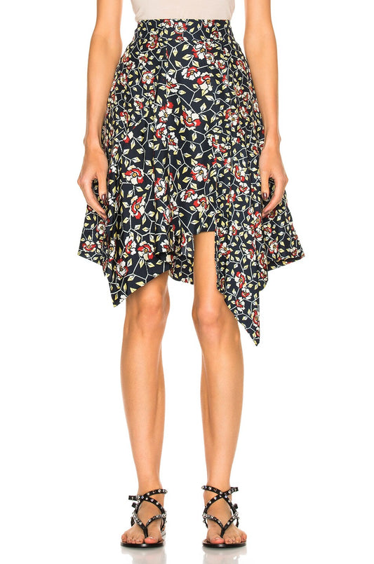 ISABEL MARANT Navy Floral Skirt Size 42