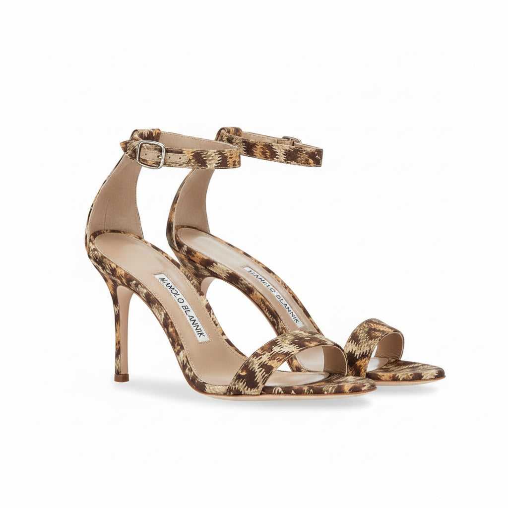 MANOLO BLAHNIK *never worn* Leopard Sandals Size 38