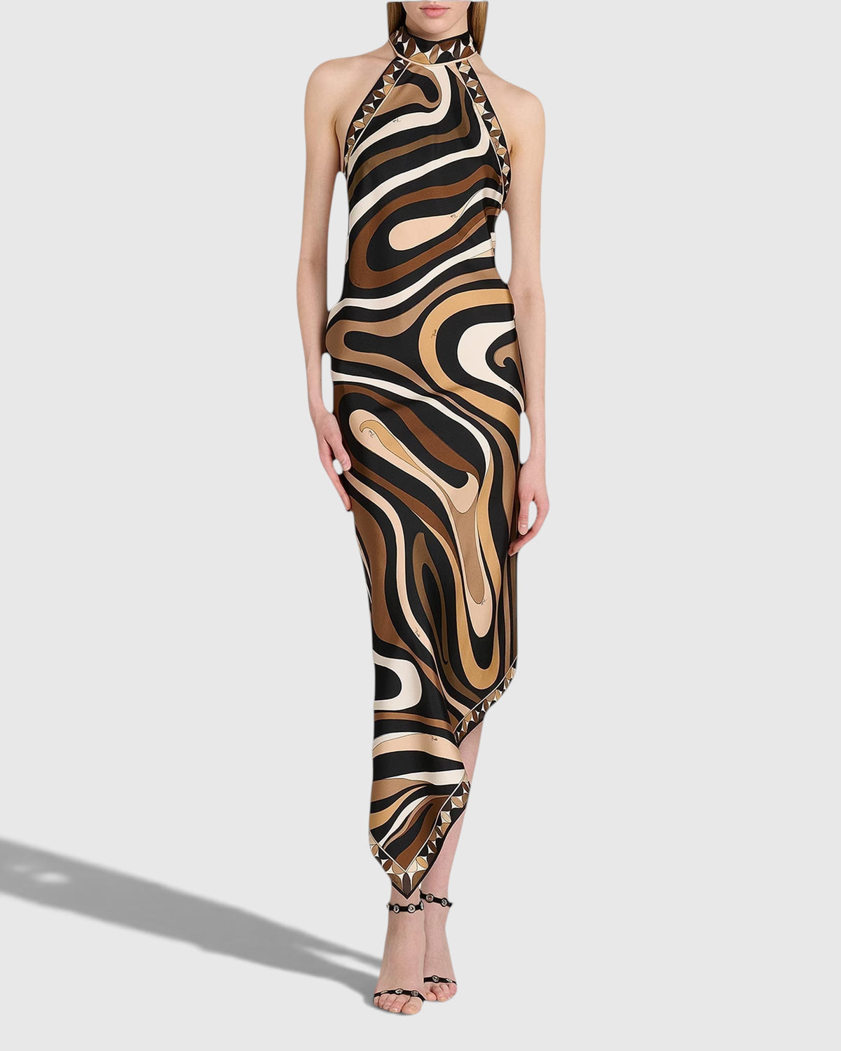 EMILIO PUCCI 2026 Silk Halterneck Dress Size 38