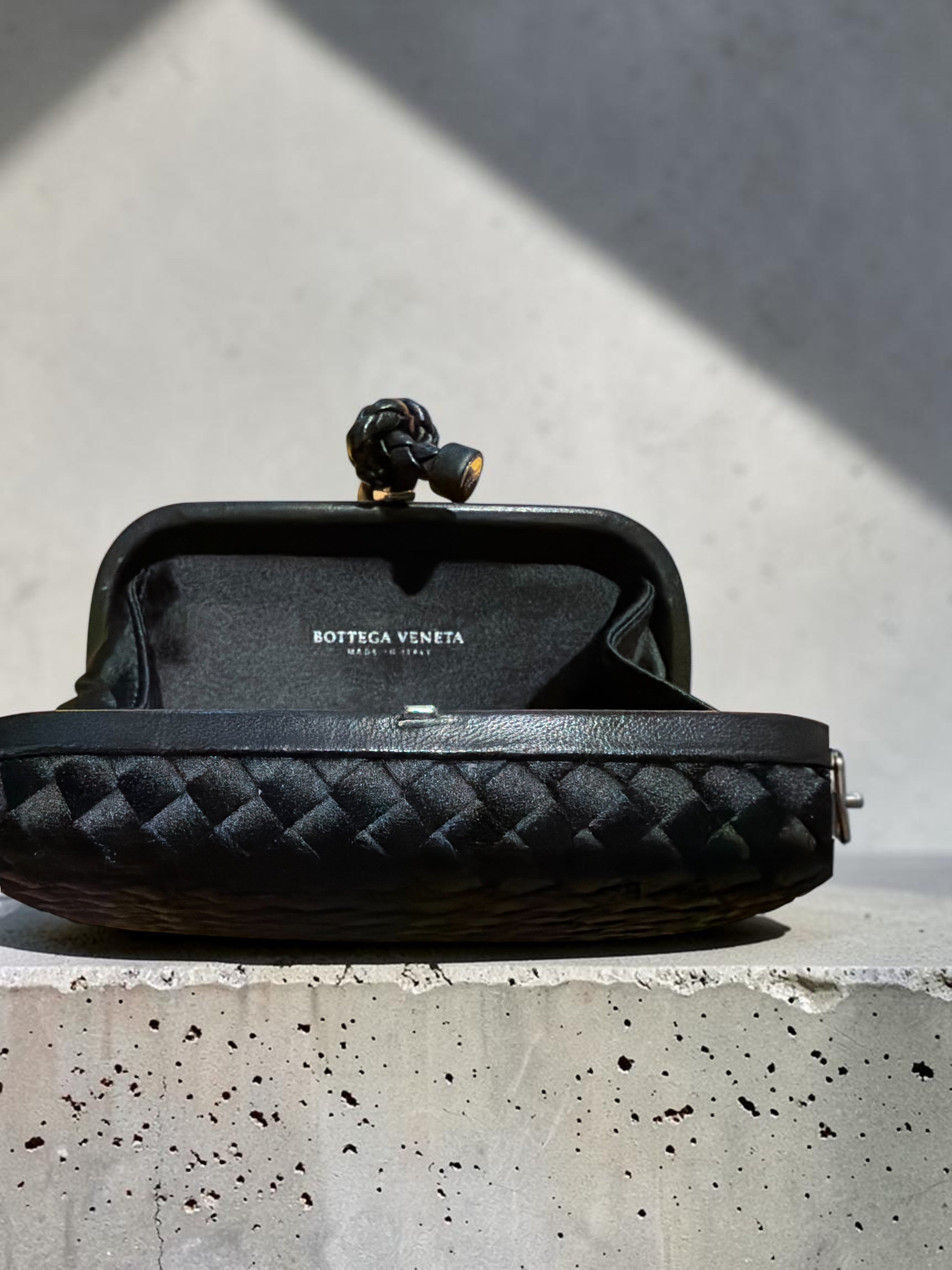 Bottega Veneta Satin Intrecciato Ayers Knot Clutch