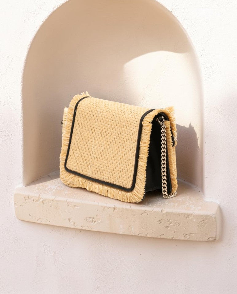 Bvlgari Serpenti Forever Mini Raffia Chain Bag