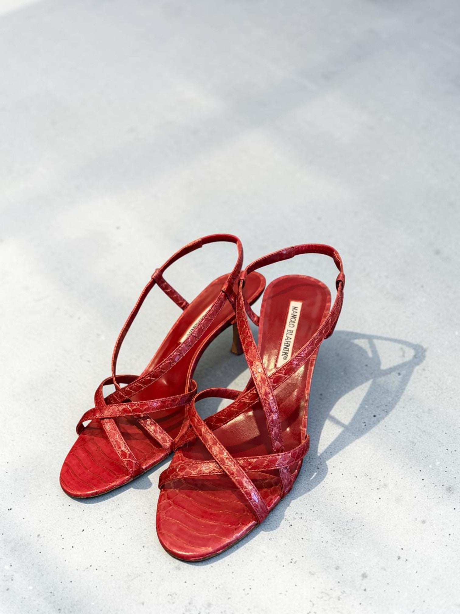 Manolo Blahnik Red Sandal SIZE 38